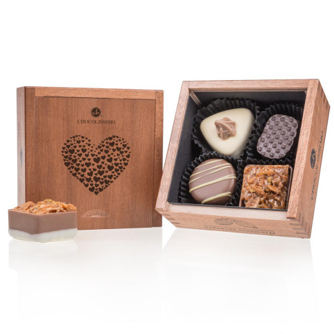 Cadeau pour la Sain Valentin, coffret chocolats à offrir à la Saint Valentin