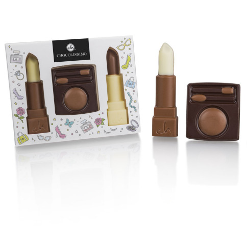 outils make up en chocolat