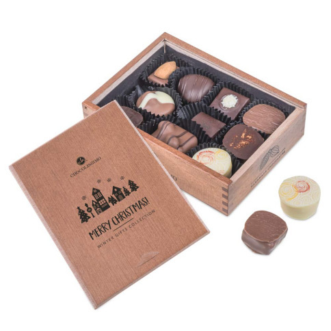 Coffret de 10 pralinés sans alcool pour Noël