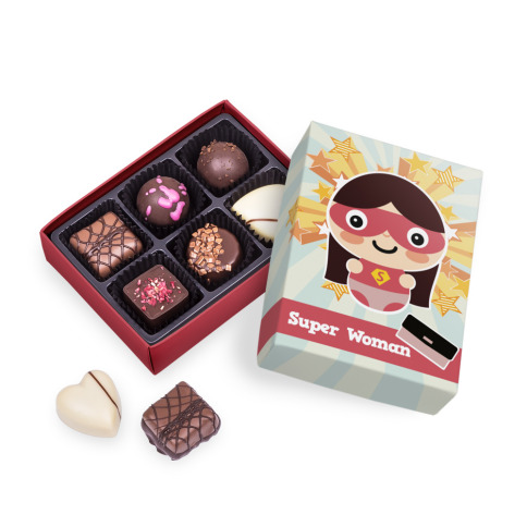 Boîte de chocolat super Woman pour toutes les femmes