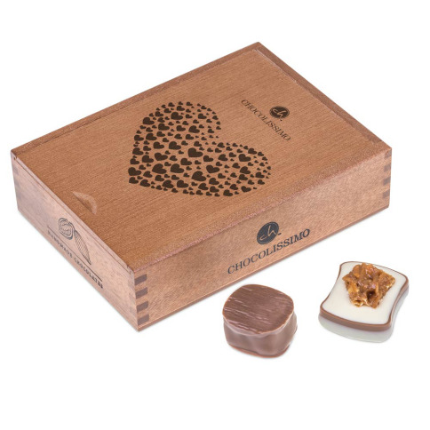 Coffret de chocolat gravable pour les amoureux