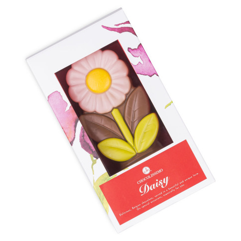 Daisy pink - fleur en chocolat, un beau cadeau pour vos proches