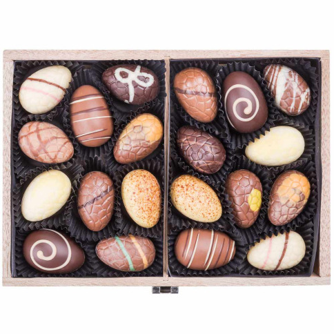 Pralinés de Pâques coffret en bois gravable