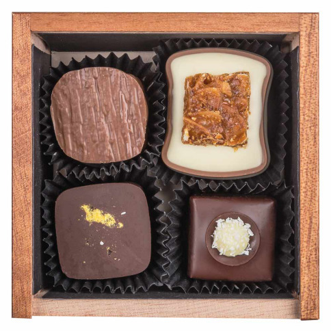 Petite boîte de chocolats sans alcool