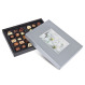 Boîte de chocolats avec photo-cadre argent XL