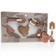 Ensemble outils de jardin en chocolat