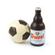 football au chocolat et bouteille de bière