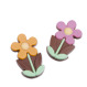 3 fleurs en chocolat noir