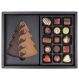 Boîte chocolats de Noel personnalisable Sapin Roug