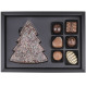 Boîte chocolats de Noel personnalisable Sapin Or