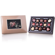 chocolate pralines, chocolate box with picture