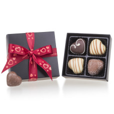 Pralinés en formes de coeur, cadeau idéal pour les amoureux