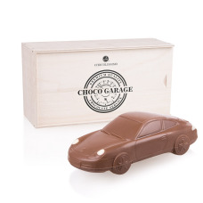 Porsche - en chocolat au lait haut de gamme, voiture en chocolat, Chocolissimo