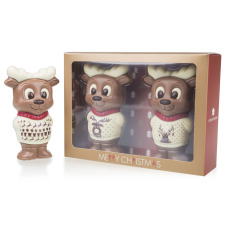 Deux rennes de chocolat de Noël