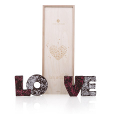 LOVE en chocolat noir, cadeau de Saint Valentin