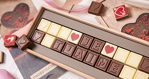 Message d&amp;amp;amp;#039;amour en chocolat